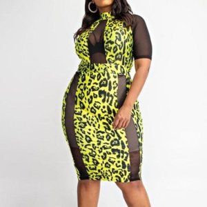 2x laced Cheetah Dress